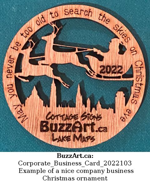 Example of a nice company business Christmas ornament